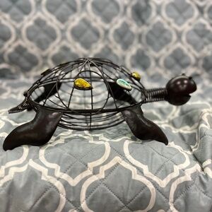 Vintage cork holder turtle